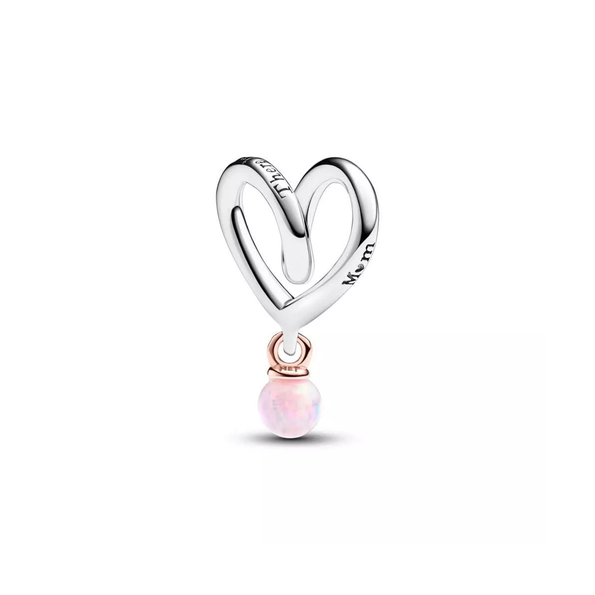 Charm Corazón Envuelto en Dos Tonos - 783242C01