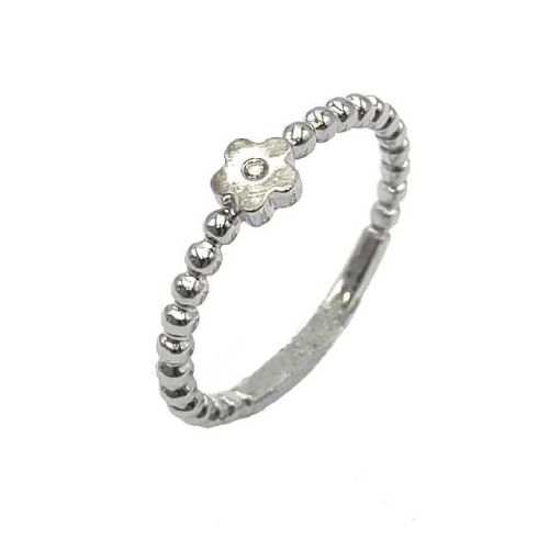 Anell comunió or blanc 18k i diamants 0,01 ct - 460212