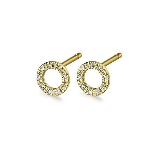 Pendientes de círculo en oro y diamantes - GB164OA.00