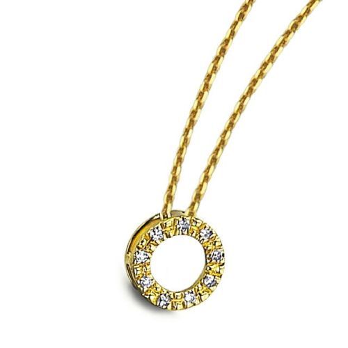 Collar circular oro y diamantes 0,018 ct - GD026OA.00