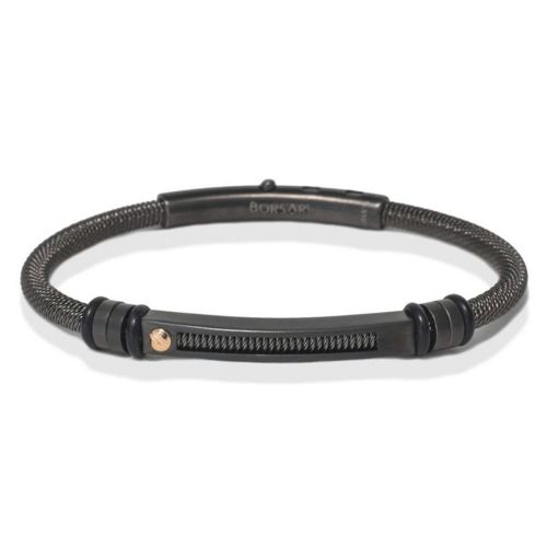 Polsera BORSARI AUDACE ACCIAIO Dark Grey Talla M - BRSTAU06