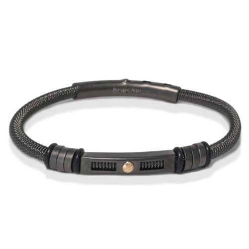 Polsera BORSARI AUDACE ACCIAIO Dark Grey Talla M - BRSTAU04
