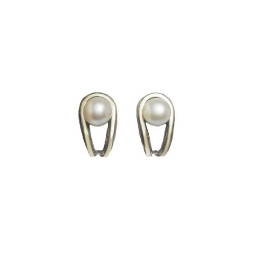 Arracades de Plata i Or amb Perles - BSP 4016