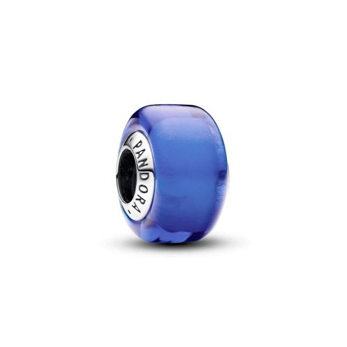 Charm Mini Cristal de Murano Azul en plata - 793105C00