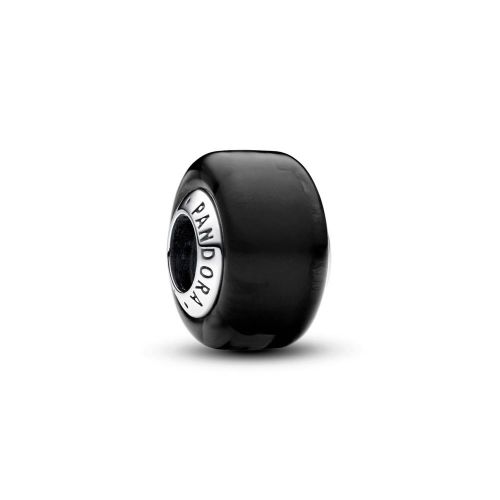Charm Mini Cristall de Murano Negre de plata - 793117C00