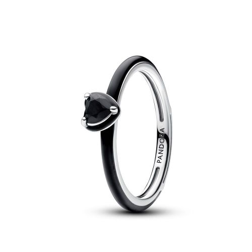 Anillo Pandora ME en plata Corazón Chakra Negro - 193088C01-52