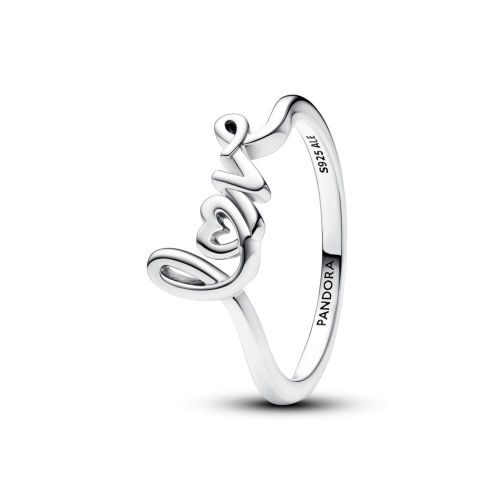 Anillo en plata Love Escrito a Mano - 193058C00-52