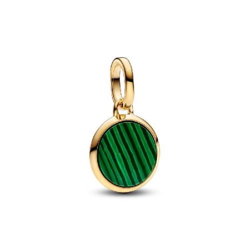 Charm Mini Medallón Grabable Pandora ME con un recubrimiento en oro de 14k Verde  - 763389C01