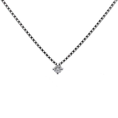 Penjoll en or blanc i diamant VS 0,16 cts - CLN002556 18S
