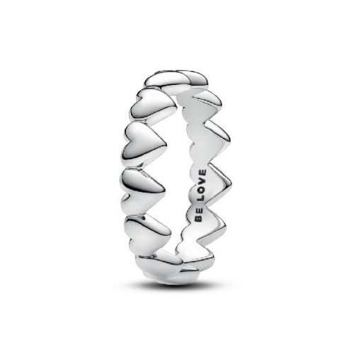 Anillo plata Fila de Corazones - 193427C00-54