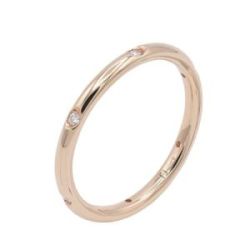 Aliança or rosa de 18 k i diamants 0,08 cts - V-3142/X