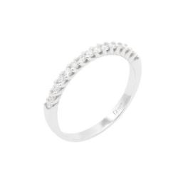 Mitja aliança or blanc i diamants 0,52 cts - BR2077-2S
