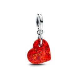 Charm Penjant en plata de llei Cor Vermell Opalescent Pandora - 793348C01