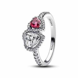 Anell en plata de llei Halo Cors Pandora - 193662C01-52