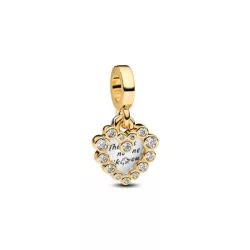 Charm Colgante Doble Corazón Brillante - 763765C01