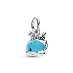 Charm Colgante Ballena Color Turquesa Plata - 793822C01