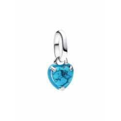 Charm MIni Colgante Corazón Color Turquesa Plata - 793827C01