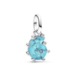 Charm Colgante Caracola de Cristal de Murano Azul Plata - 793900C01