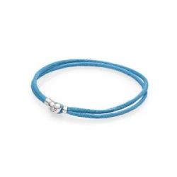 Pulsera en cordón turquesa - 590749CTQ-S1