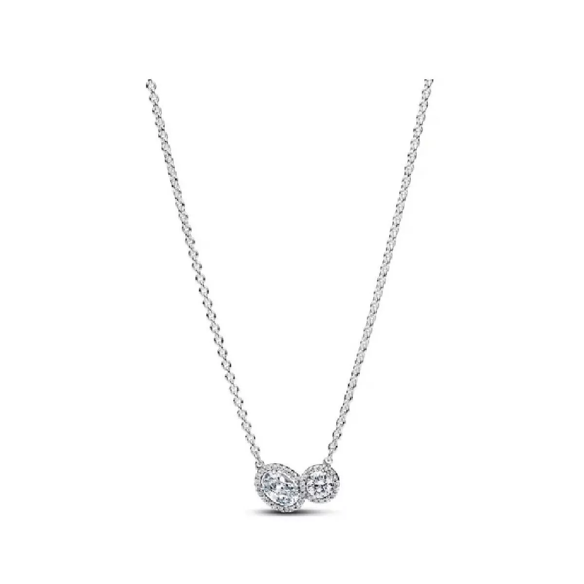 Amando el Collar Halo Plata de primera ley - 393776C01-45