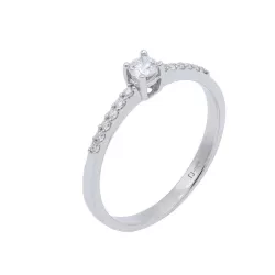 Anell or blanc i brillant 0,15ct - 444912