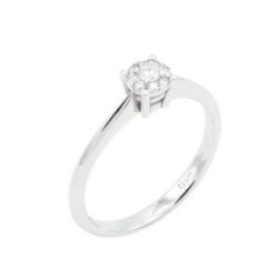 Solitario oro blanco y diamante 0,22 cts. - AA 031370 0S