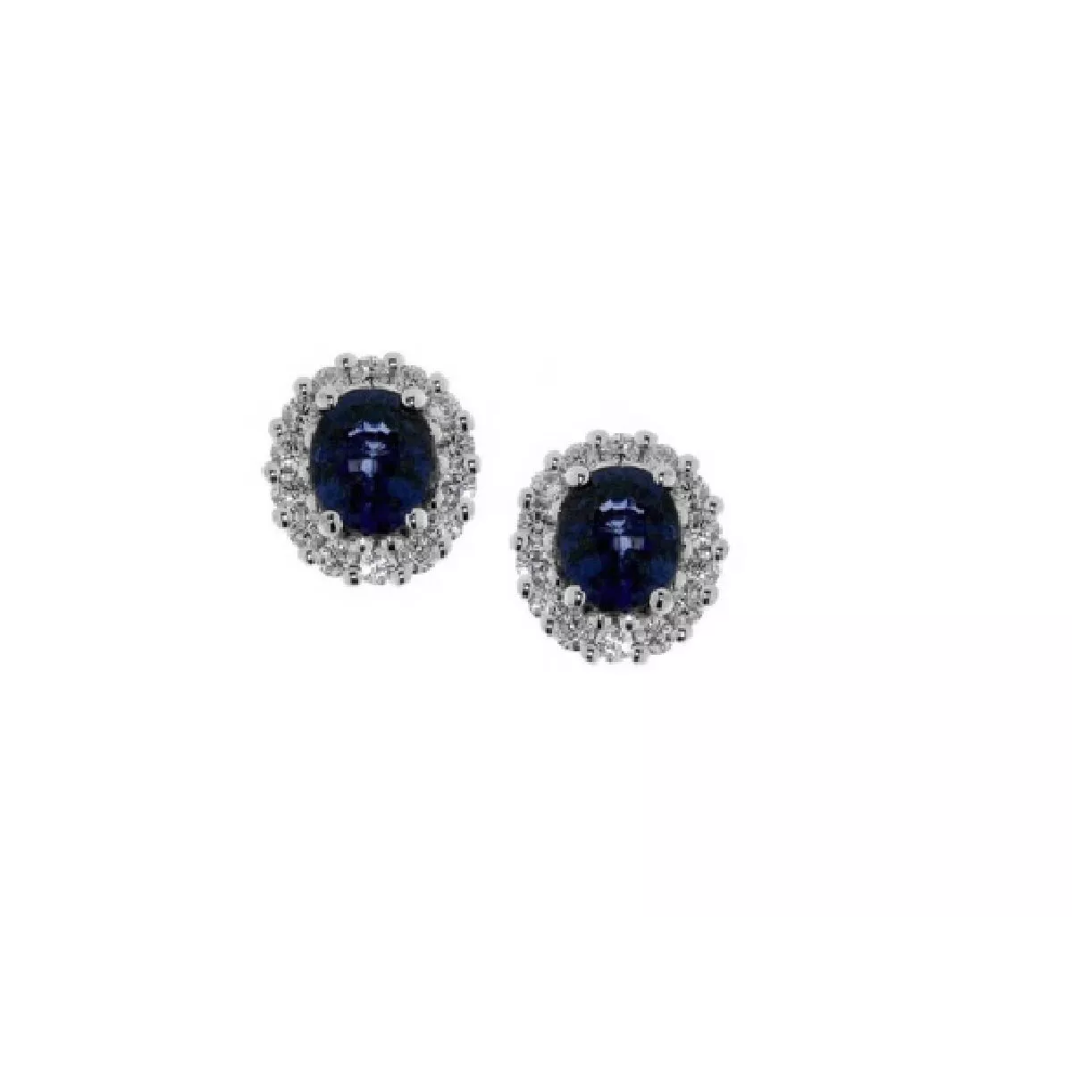 ARRECADES D’OR BLANC DE 18 QUILATS AMB SAFIRS I DIAMANTS - BB009726ZF
