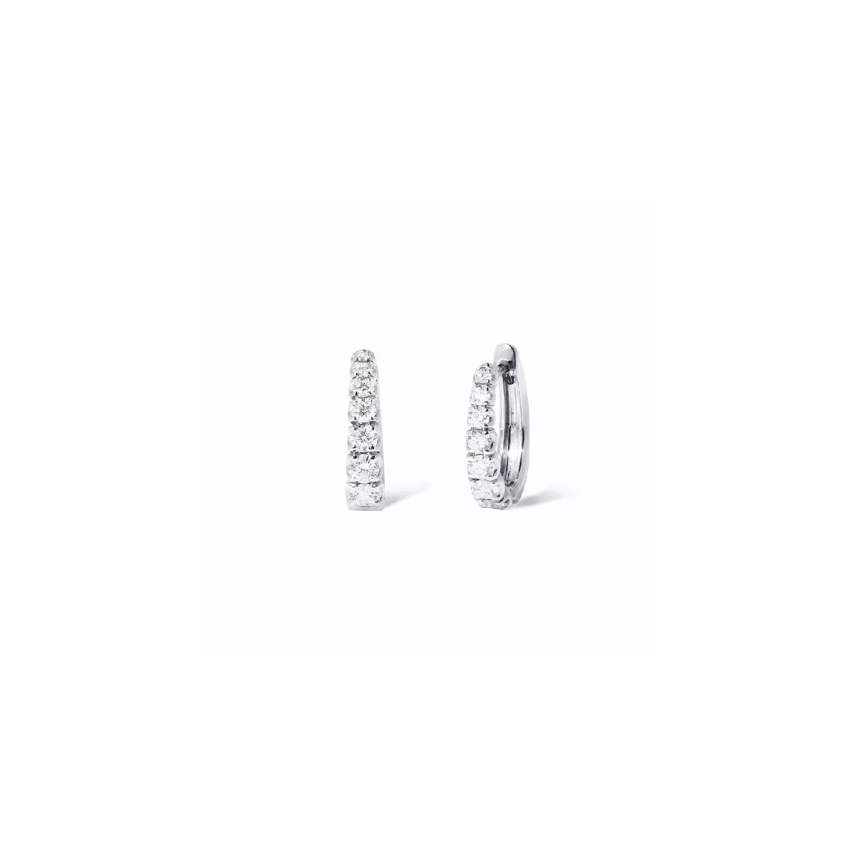 PENDIENTES ORO BLANCO Y BRILLANTES DISMINUCIÓN - FO2270B001