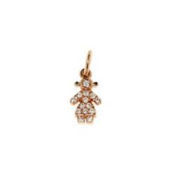 COLGANTE ORO FORMA NIÑA CON DIAMANTES - FP2426R001