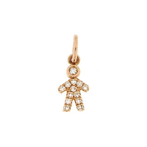 COLGANTE ORO FORMA NIÑO CON DIAMANTES - FP2428R001