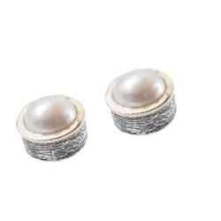 PENDIENTES DE PLATA CON PERLA - T.388P