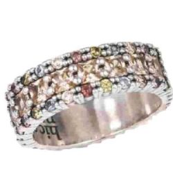 ANILLO PLATA CARRE CHAMPANY MIX - 10946CHMIX