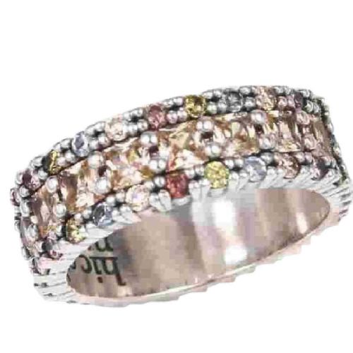 ANILLO PLATA CARRE CHAMPANY MIX - 10946CHMIX
