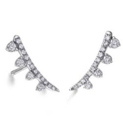 ARRACADES EN OR BLANC AMB DIAMANTS TALLA BRILLANT 0,18 cts – GB1210B - GB121OB.00