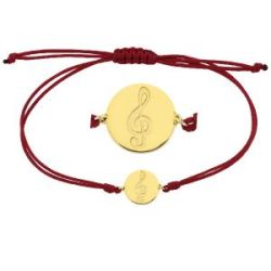 PULSERA ORO AMARILLO DE CUERDA CON CLAVE DE SOL - PO 088048