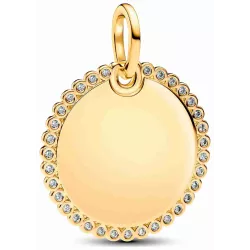 Colgante Etiqueta Redonda Brillante Grabable - 364007C01