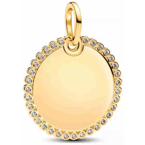 Colgante Etiqueta Redonda Brillante Grabable - 364007C01