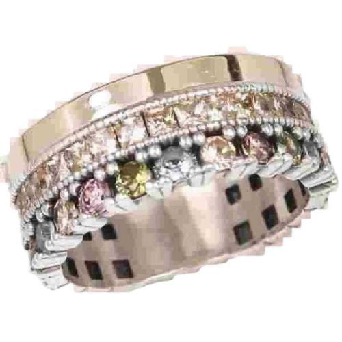 ANILLO ORO/PLATA CARRE XAMPANY MIX - 10947CHMIX