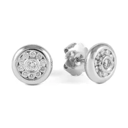 PENDIENTES ORO BLANCO Y BRILLANTES - V-948/P/1