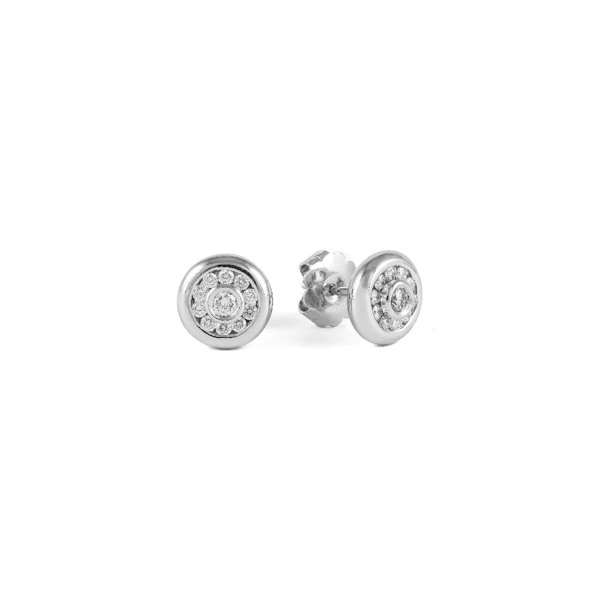 PENDIENTES ORO BLANCO Y BRILLANTES - V-948/P/1