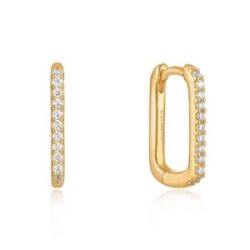 PENDIENTES DE ORO CON CIRCONITAS OVALADAS - E037-04G