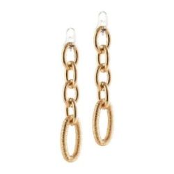 PENDIENTES COLGANTES DE BRONCE BAÑADO EN ORO - BDVOOO15