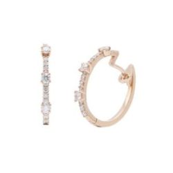 ARRACADES D’ARO EN OR ROSA DE 18 K AMB DIAMANTS EN TALLA BRILLANT - BB 009216 11