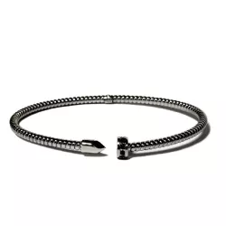PULSERA CLAVO DE PLATA NEGRA - BRISIO03CSLT/M