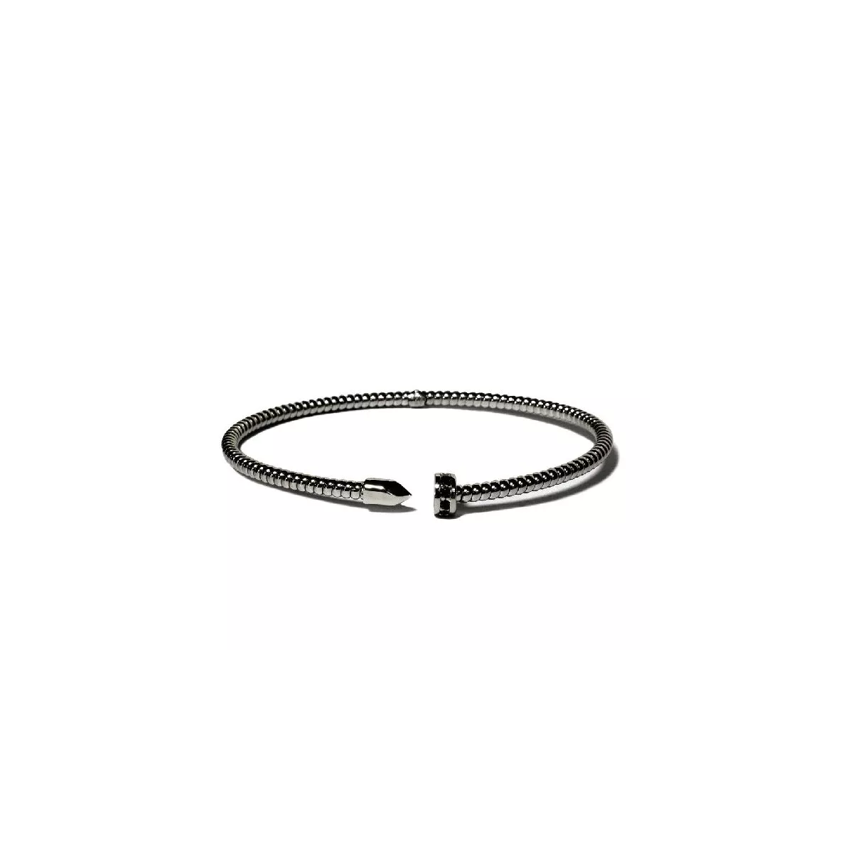 PULSERA CLAVO DE PLATA NEGRA - BRISIO03CSLT/M