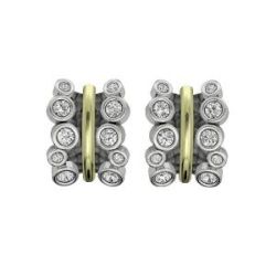 ARRECADES PLATA I  OR GROC AMB CIRCONITES - 7BBL003E