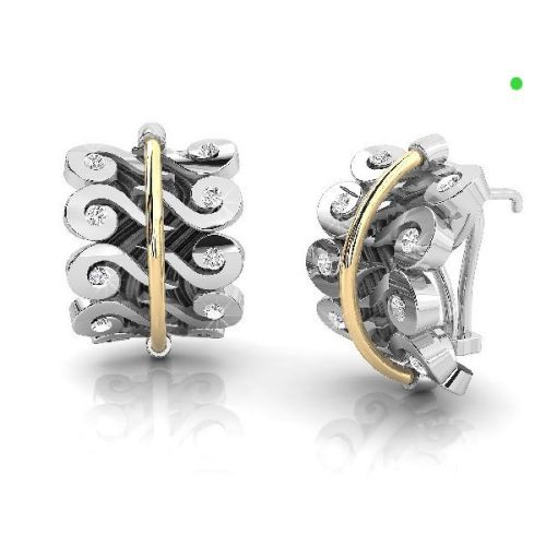 ARRECADES DE PLATA AMB TOPAZI BLANC - 5SAH001E