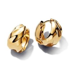 Pendientes de Aro Ondulados Recubrimiento en oro de 14k - 263874C00