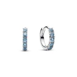 Pendientes Aro Azul Claro Plata de primera ley - 293849C01