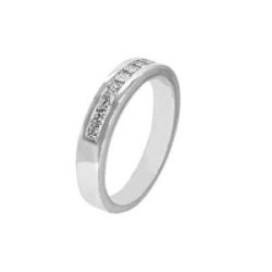 Media alianza oro blanco y diamantes 0,59 cts. - 92114S051